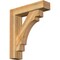 Ekena Millwork Merced Block Rough Sawn Bracket w/ Offset Brace, Western Red Cedar, 6"W x 24"D x 28"H BKT0604X24X28MRC05RWR - alternate 1